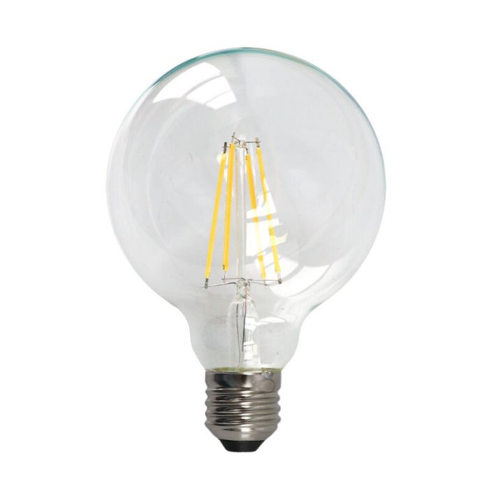 Dimmable E27 ampoule LED, G95, 5w, verre transparent, 2700k