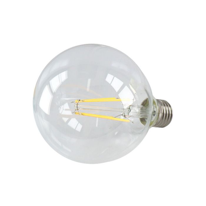 Dimmable E27 ampoule LED, G95, 5w, verre transparent, 2700k