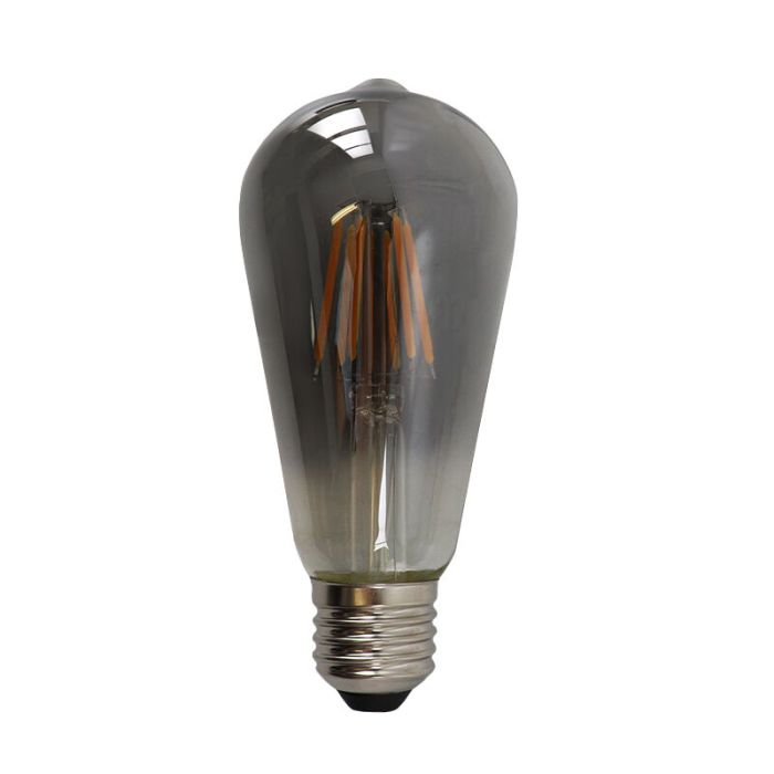 Dimmable E27 Edison ampoule LED, ST58, 5w, le verre de fumée, 2200K