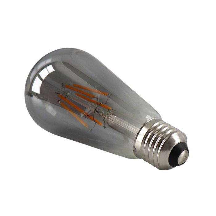 Dimmable E27 Edison ampoule LED, ST58, 5w, le verre de fumée, 2200K