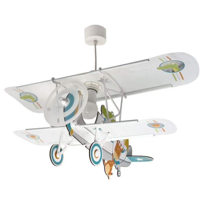 Suspension pour enfants en plastique multicolore, Crocodile plane