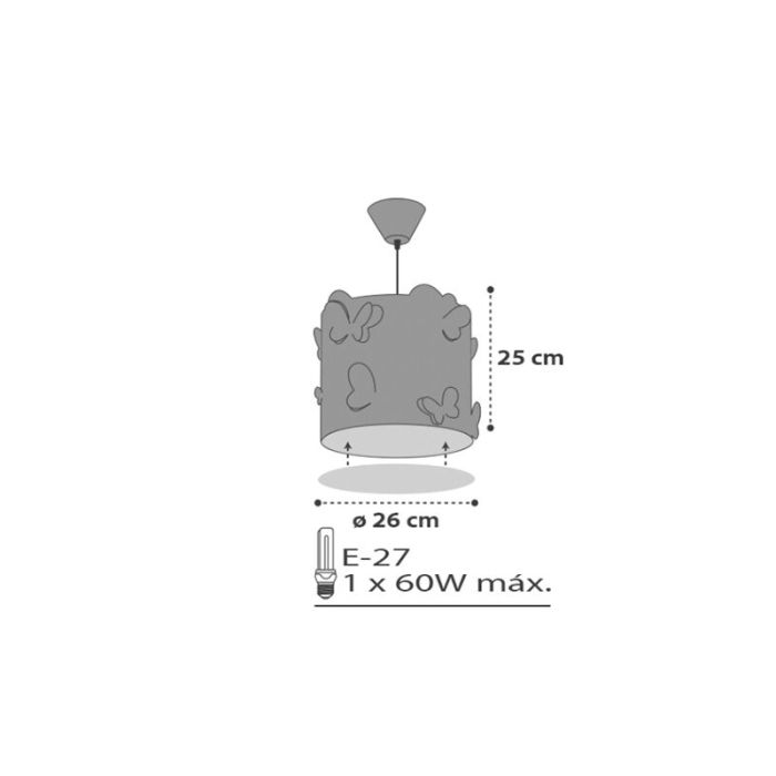 Suspension pour enfants en plastique bleue, Butterfly