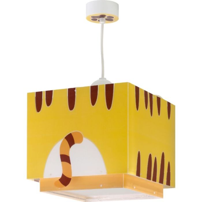 Suspension pour enfants en plastique jaune, Tigre