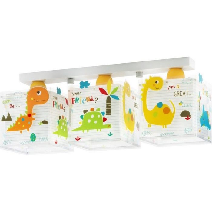 Spot plafond pour enfants en plastique multicolore, Dino