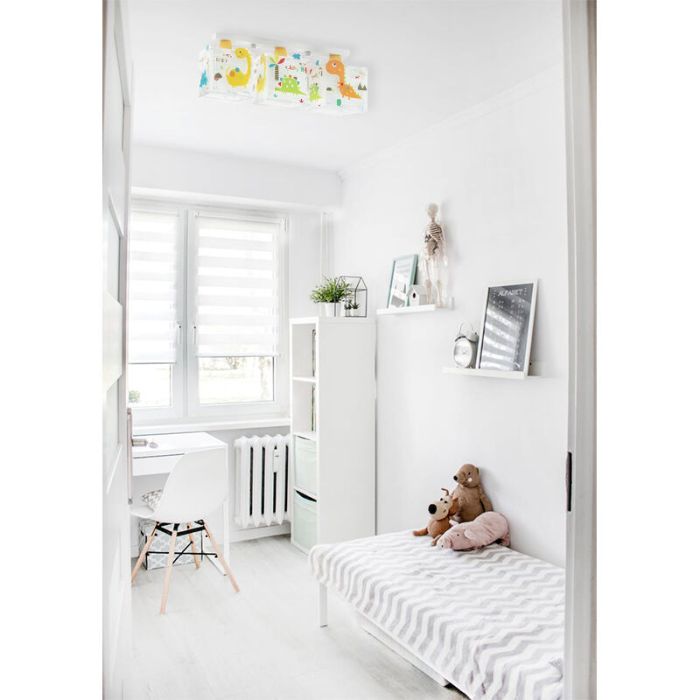 Spot plafond pour enfants en plastique multicolore, Dino