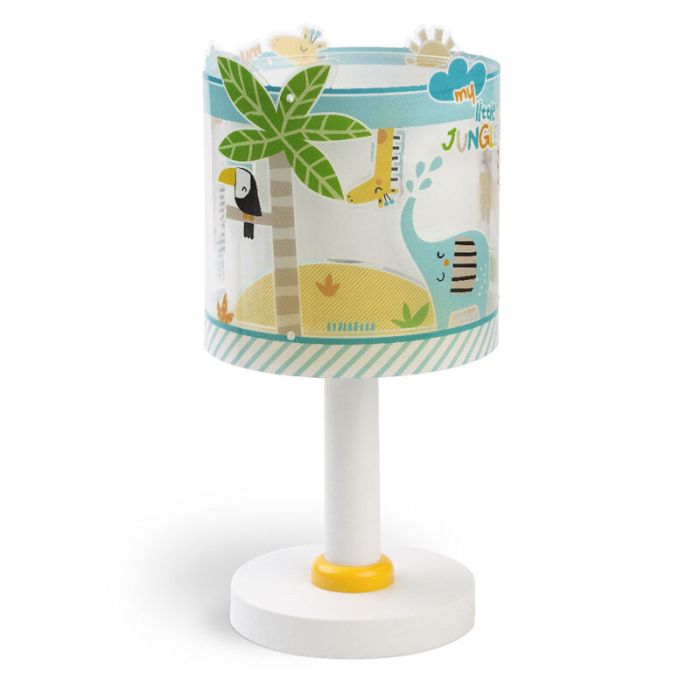 Lampe de table pour enfants en plastique multicolore, Jungle, avec interrupteur