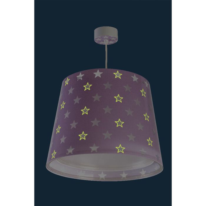 Suspension pour enfants en plastique violette, Stars
