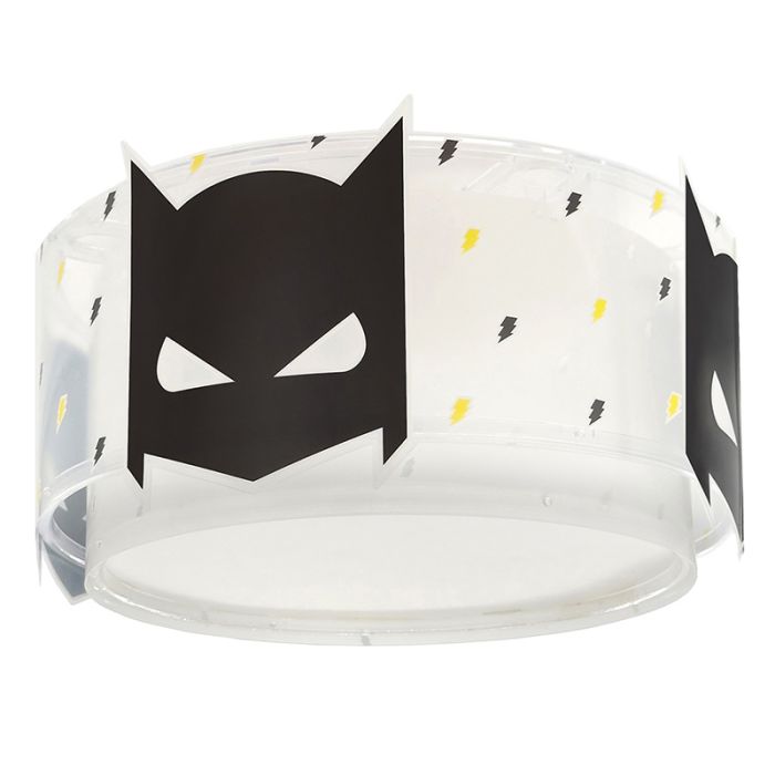 Plafonnier pour enfants noir en plastique, Hero