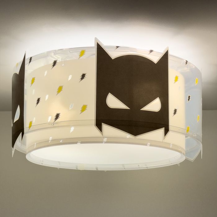 Plafonnier pour enfants noir en plastique, Hero