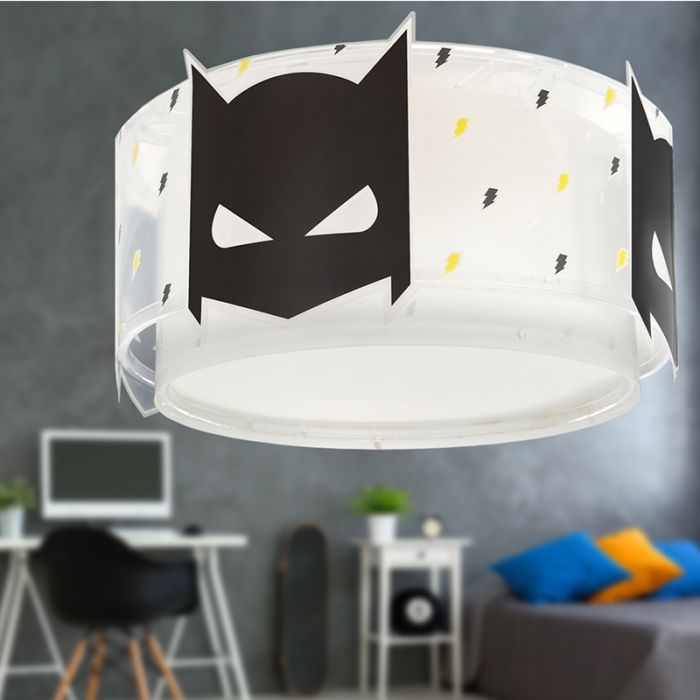 Plafonnier pour enfants noir en plastique, Hero