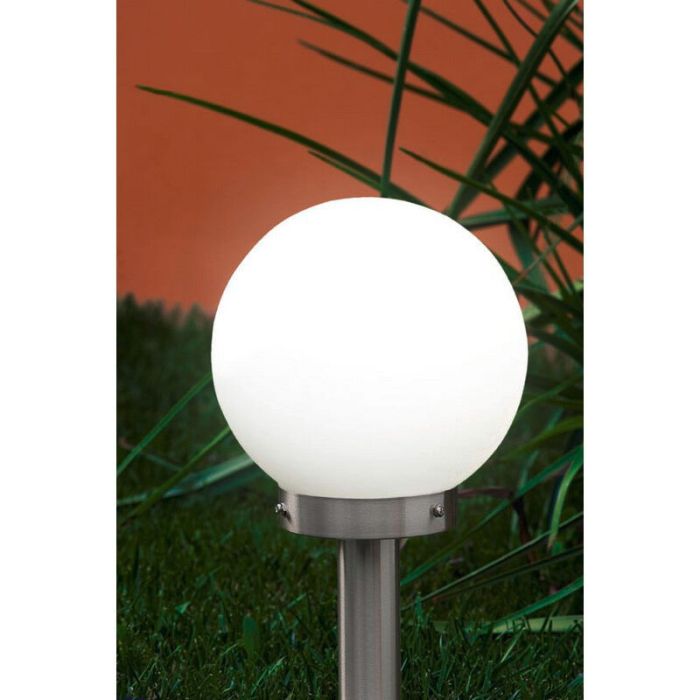 Luminaire extérieur argenté en acier inoxydable, Baukje, IP44