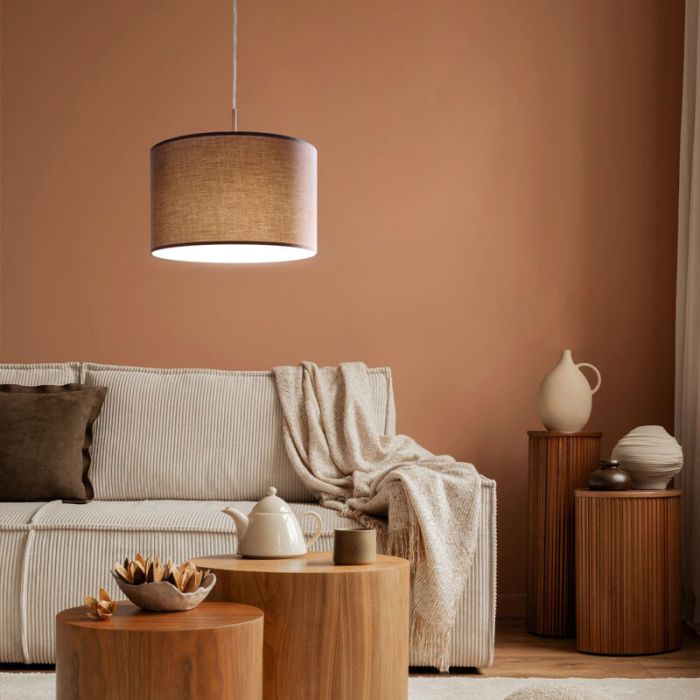 Suspension anthracite en tissu, Abano