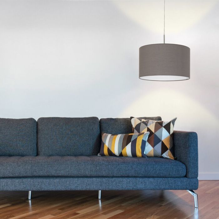 Suspension anthracite en tissu, Abano