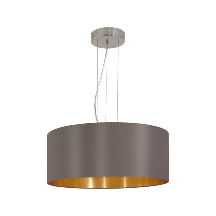 Suspension marronne en tissu, Terme