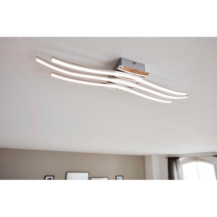 Plafonnier chromé en plastique, Therese, 26W, 3000K LED