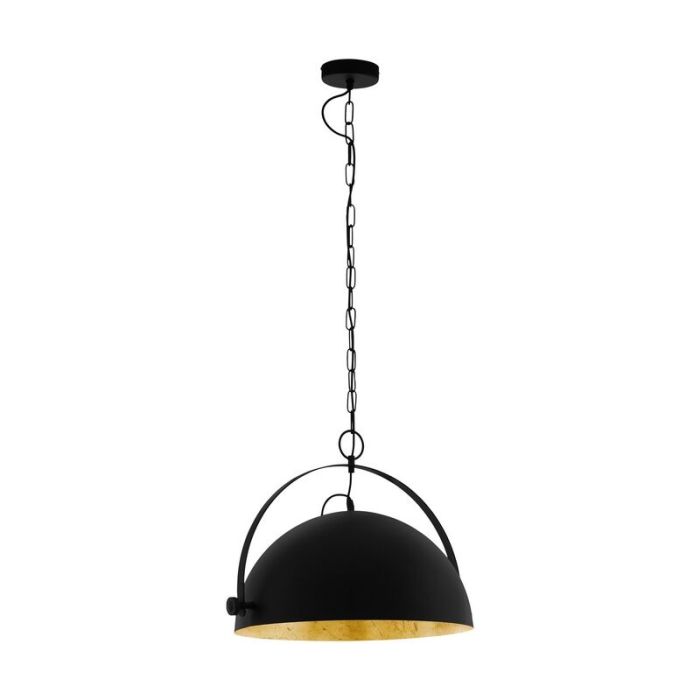 Suspension demi-sphère noire en acier, Nickolas