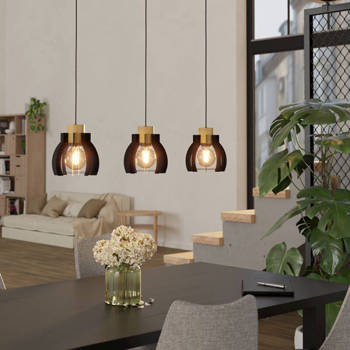 Suspension noire en aluminium, Redouan