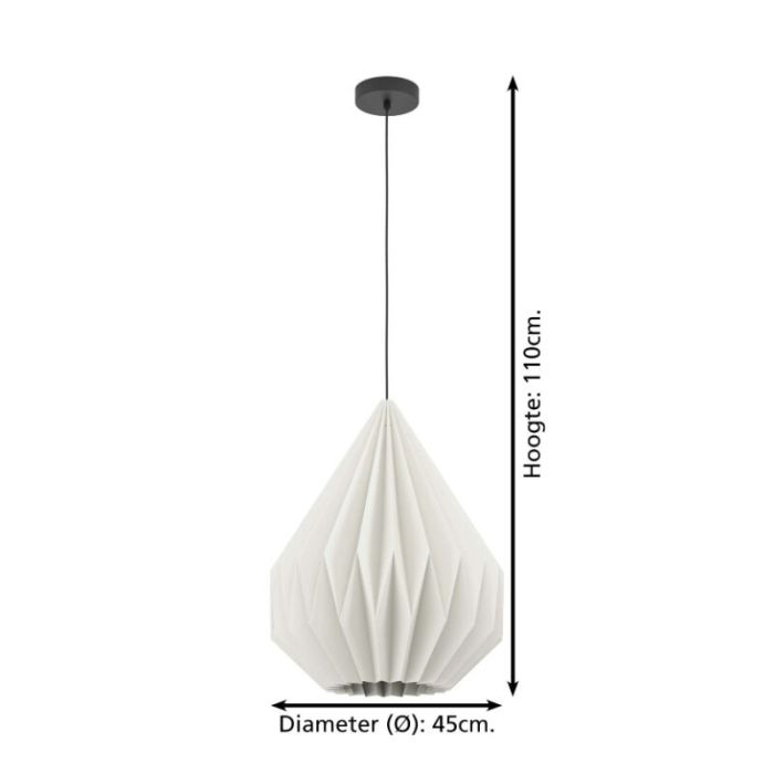 Suspension en papier blanche, Leco