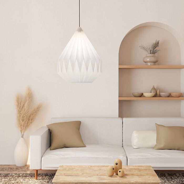 Suspension en papier blanche, Leco