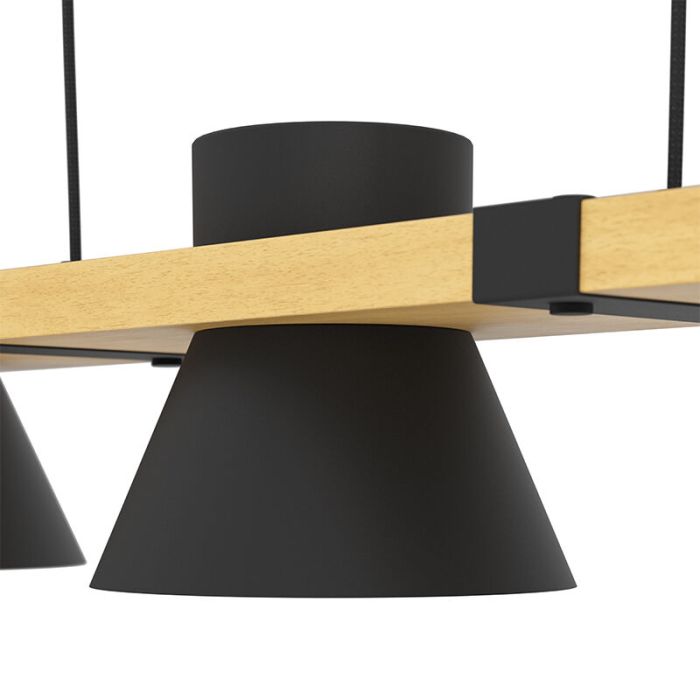 Suspension noire en bois, Juanita