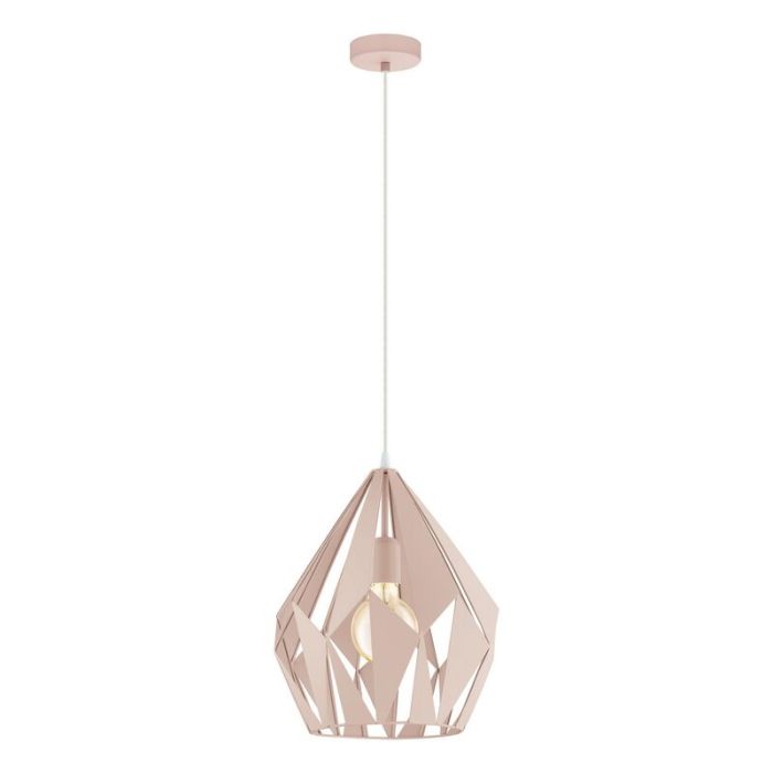 Suspension rose en métal, Acri