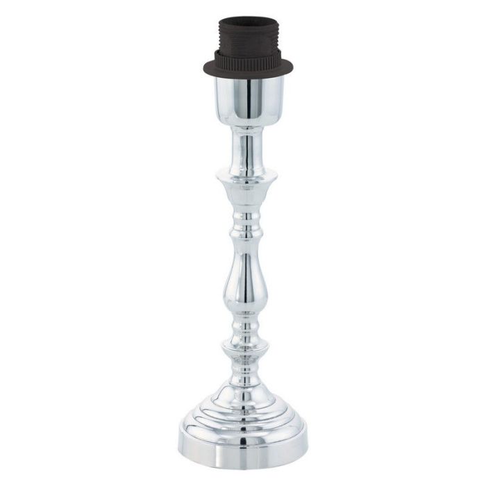 Lampe de table sans abat-jour chromée en métal, Mason, avec interrupteur