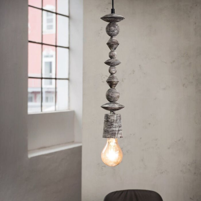 Suspension en bois noire, Abel