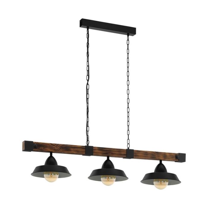 Suspension en bois marronne, Josia