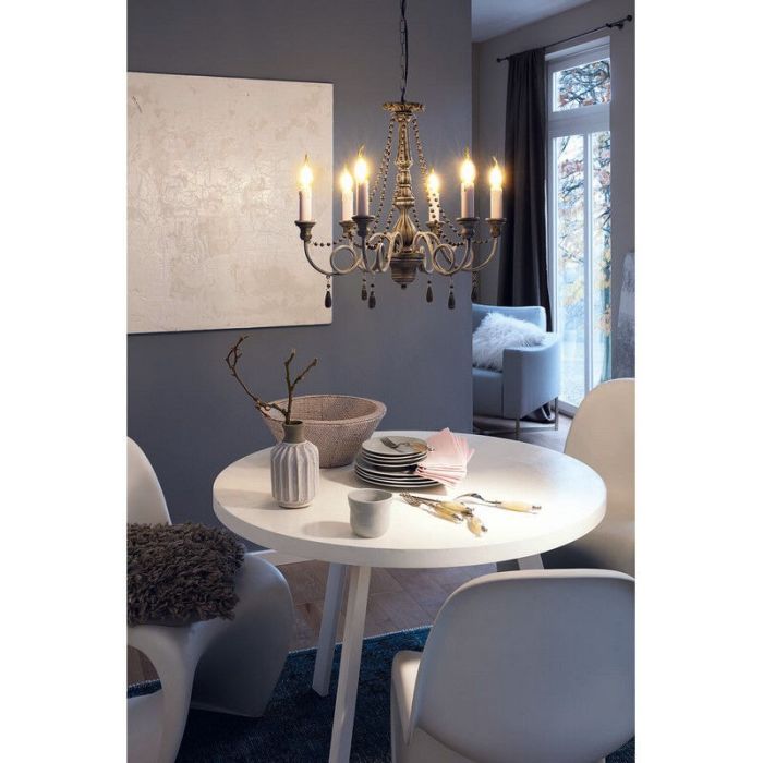 Lustre en bois taupe, Age
