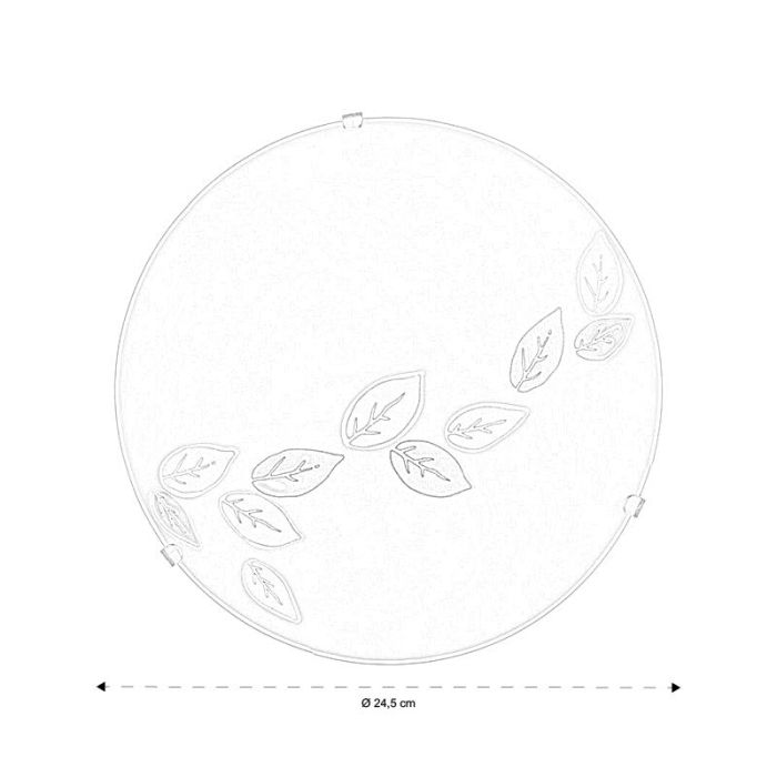 Lampe plafond blanche en verre, Bada