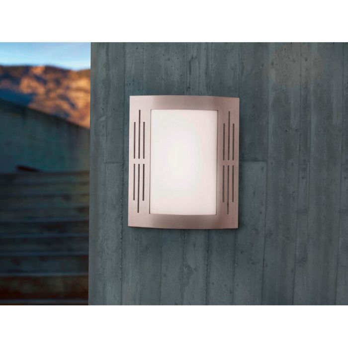Luminaire extérieur argenté en plastique, Elyana, IP44