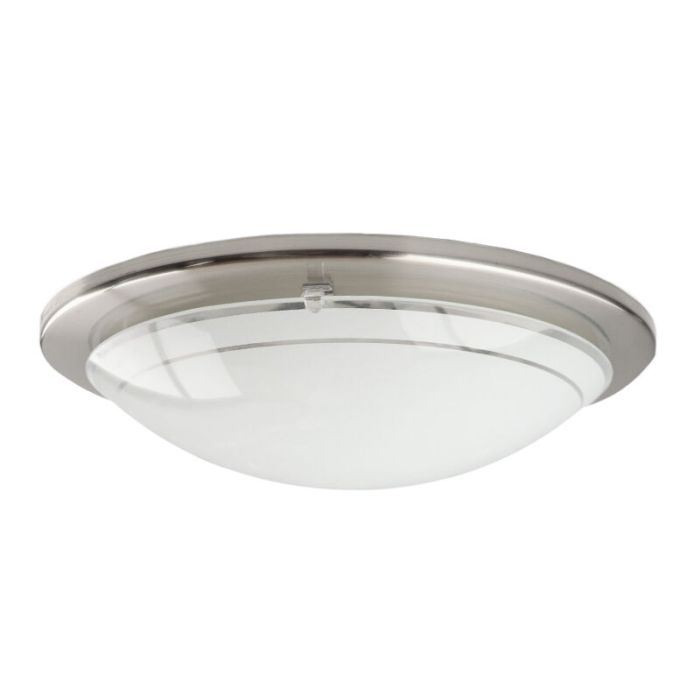Lampe plafond nickel en verre, Agena