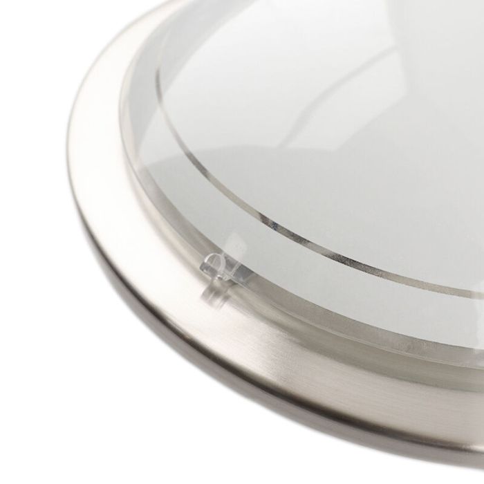 Lampe plafond nickel en verre, Agena