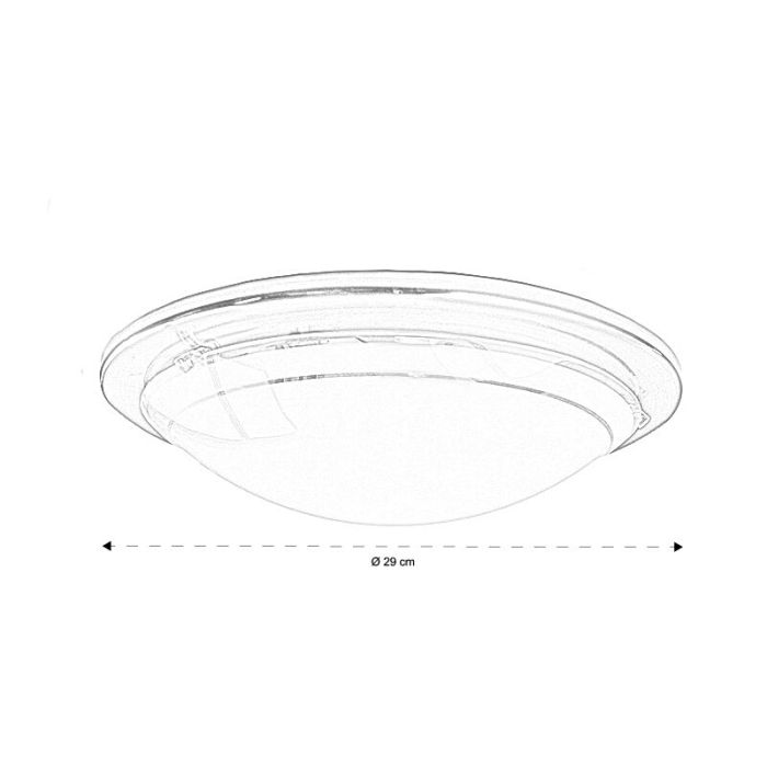 Lampe plafond nickel en verre, Agena