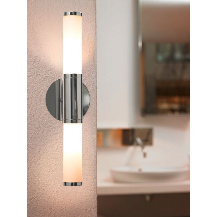 Éclairage miroir chromé en verre, Euska, IP44