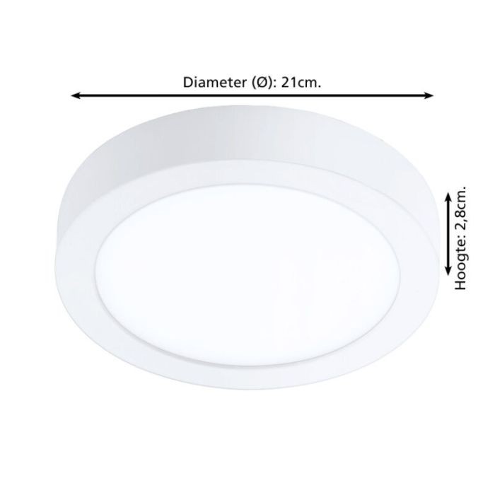 Plafonnier connecté blanc en plastique, Geraldo, 16,5W, blanc chaud à froid réglable LED, IP44