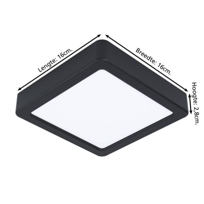 Lampe plafond blanche en plastique, Geraldo, 11W, 3000K LED