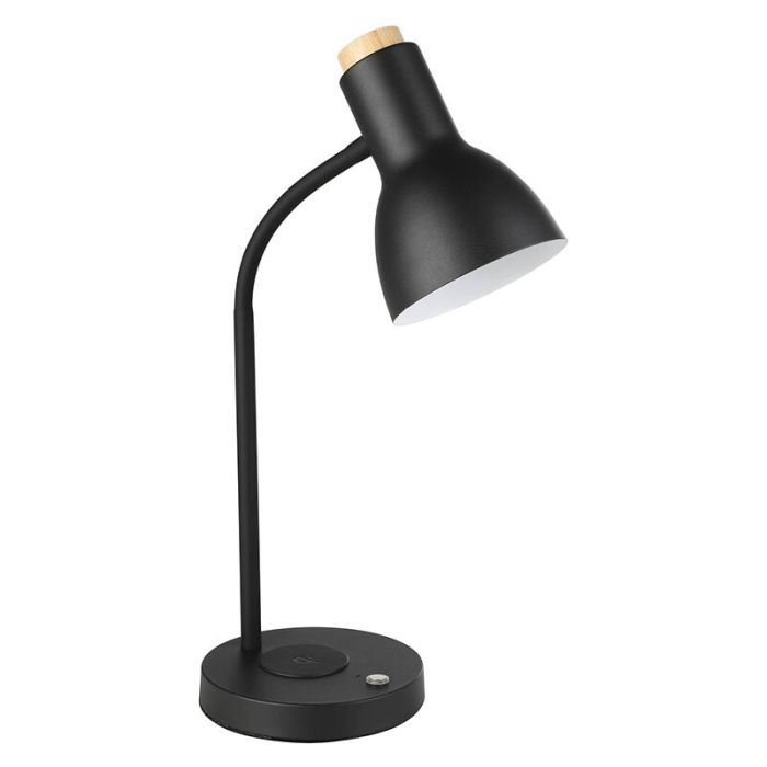 Lampe de table noire en aluminium, Serena, 5,5W, 3000K LED, avec variateur tactile