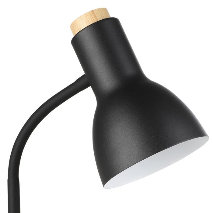 Lampe de table noire en aluminium, Serena, 5,5W, 3000K LED, avec variateur tactile
