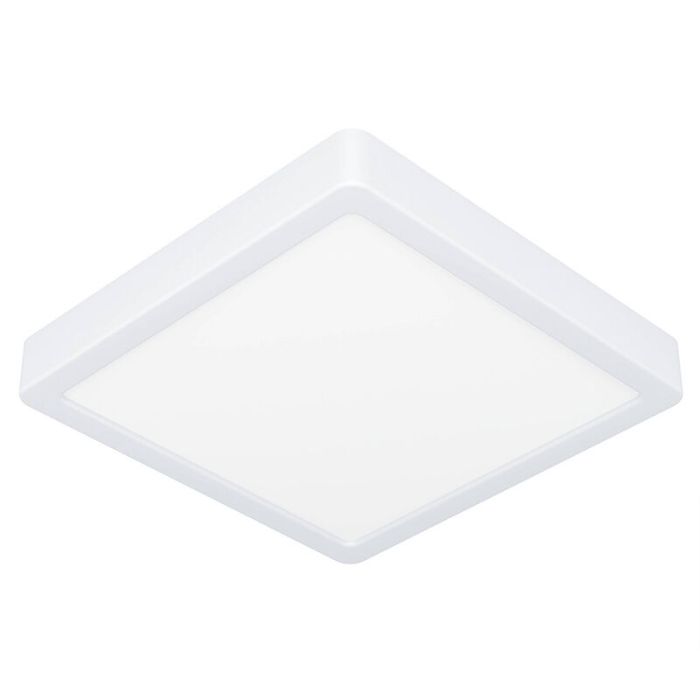 Plafonnier salle de bain blanc en plastique, Geraldo, 17W, 3000K LED, IP44