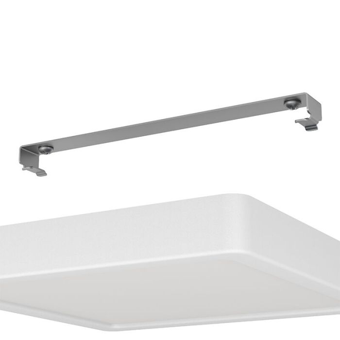 Plafonnier salle de bain blanc en plastique, Geraldo, 17W, 3000K LED, IP44