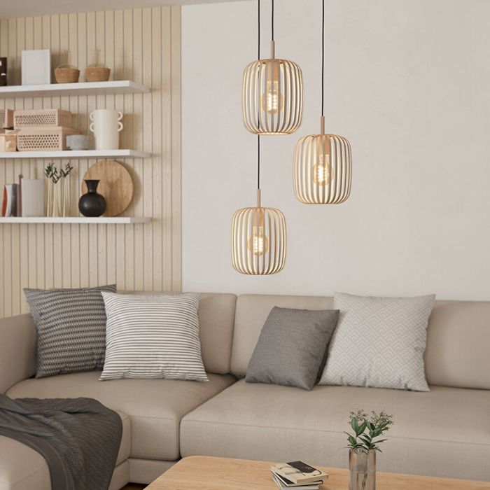 Suspension beige en acier, Pietro
