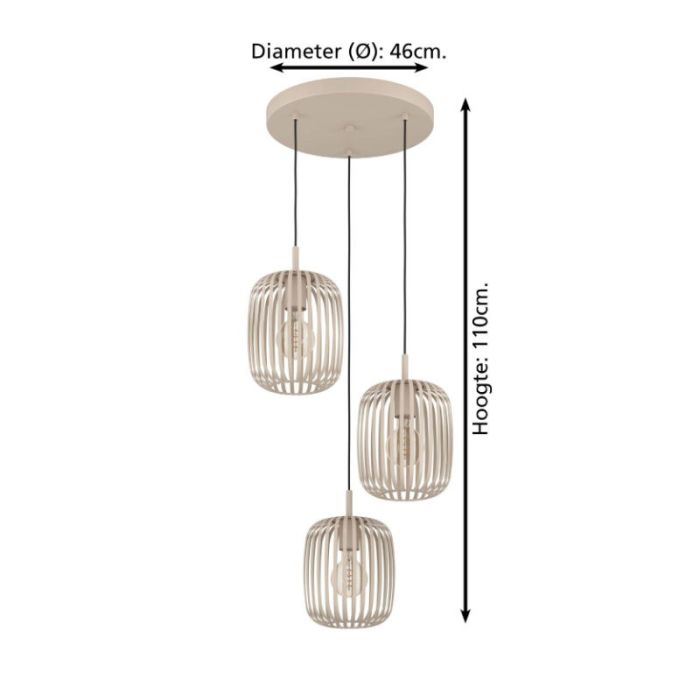 Suspension beige en acier, Pietro