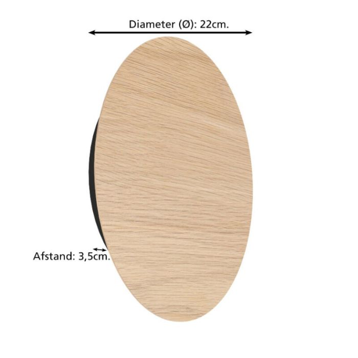 Applique murale marronne en bois, Aisling, 9,2W, 3000K LED