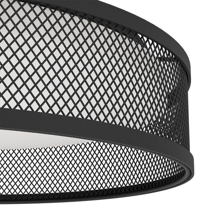 Lampe plafond noire en acier, Jolene, 20W, 3000K LED