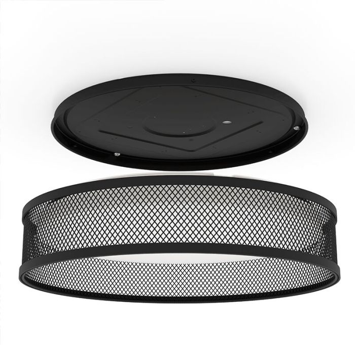Lampe plafond noire en acier, Jolene, 20W, 3000K LED