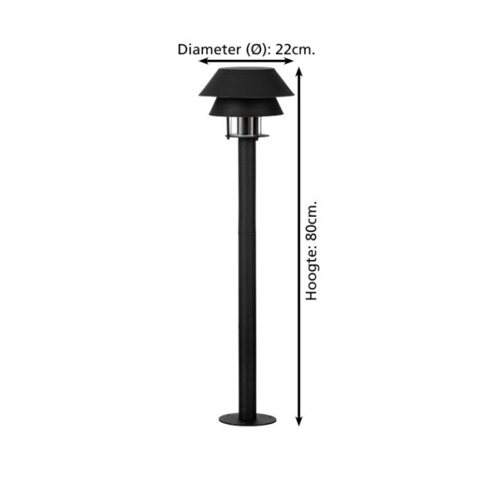 Luminaire extérieur noir en acier, Cindy, IP65