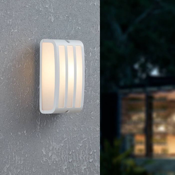 Luminaire extérieur blanc en plastique, Cesar, IP54