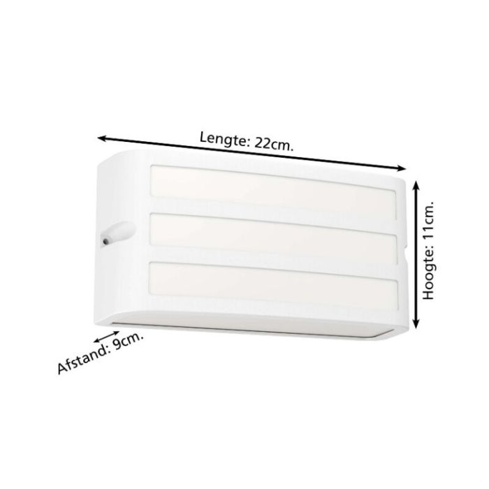 Luminaire extérieur blanc en plastique, Cesar, IP54