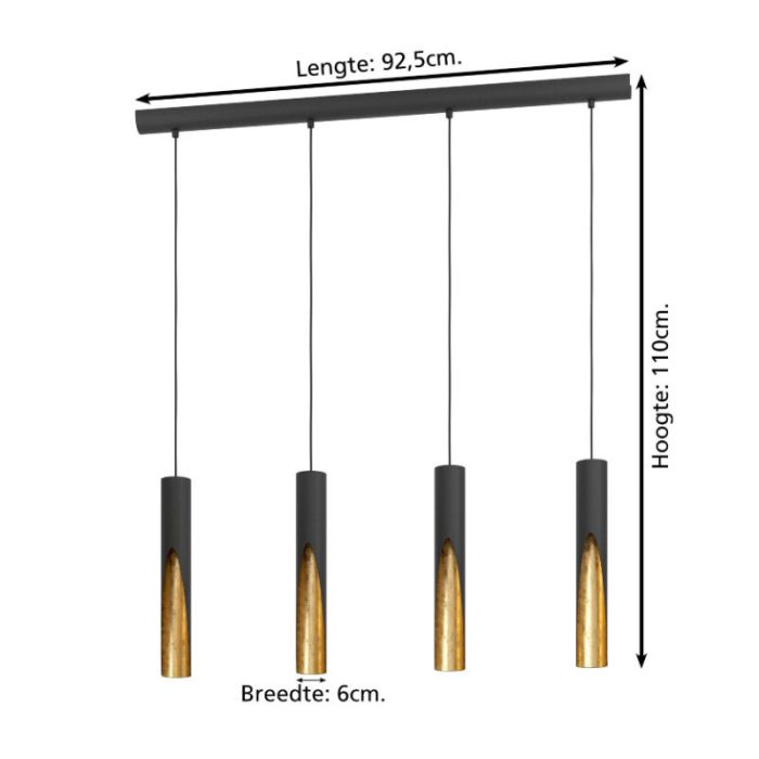 Suspension dorée en aluminium, Aloysius